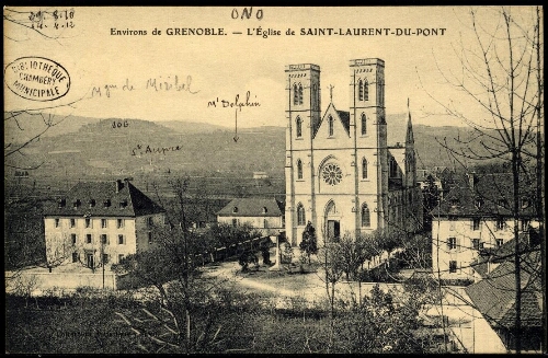 Environs de Grenoble. L'église de Saint-Laurent-du-Pont