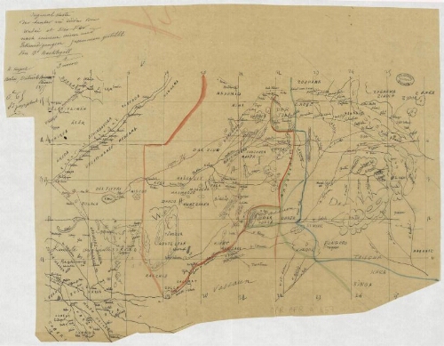 Originalkarte der Lander im Süden von Wadai et Dar-For nach reisen und Erkundigungen zusammen gestellt von Dr Nachtigall