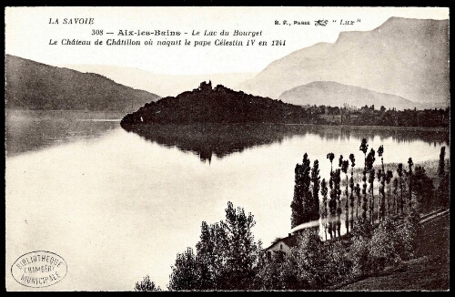 Le lac du Bourget. Le château de Châtillon