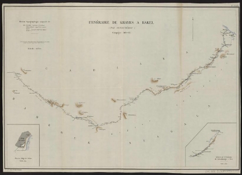 Itineraire de Khayes à Bakel [par Sénoudébou] : campagne 1881-1882, Ire feuille