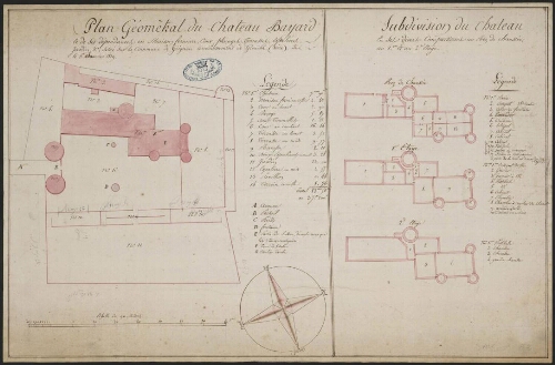 Plan géométral du château Bayard et de ses dépendances…