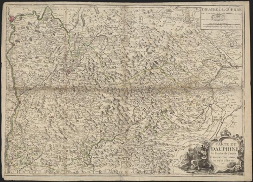 Carte du Dauphiné le Duché de Savoye Principauté de Piémont et pays adjacent