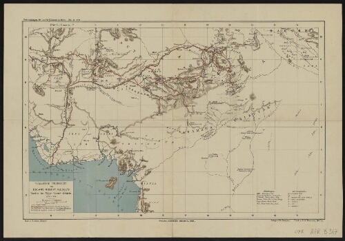 Vorläufige Übersicht von Eduard Robert Flegel's Routen im Niger-Benuë-Gebiete, 1879-1884