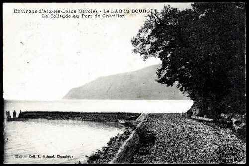 Le lac du Bourget. La solitude au Port de Châtillon 