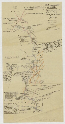 [Copie de] Carte approximative du Volta depuis son embouchure jusqu'à Yegiy