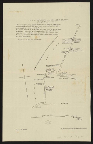 Plan of cataracts and Monassir country, compiled from hearsay