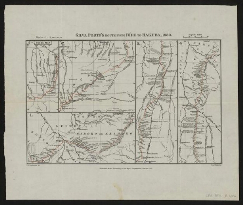 Silva Porto's route from Bihe to Bakuba, 1880