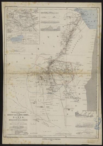 Ubersichtskarte von dem Gebiet der Ejssa-Somâl, von Hárar, und den Nördlichen Galla Ländern