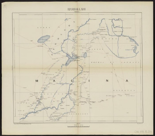 [Carte. Etat-major du Soudan français, campagnes 1886-87, 1887-88, Mr Gallieni L[ieutenan]t Colonel d'Inf[anter]ie de Marine étant commandant supérieur], Hamdallahi