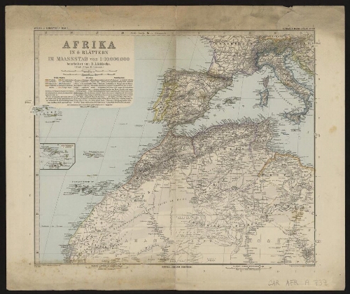 Afrika in 6 Blättern, Blatt 1, Stieler's Hand-Atlas n°66