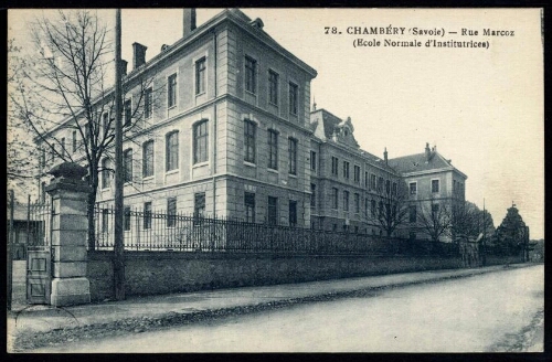 Chambéry, Savoie. Rue Marcoz, Ecole Normale d'Institutrices