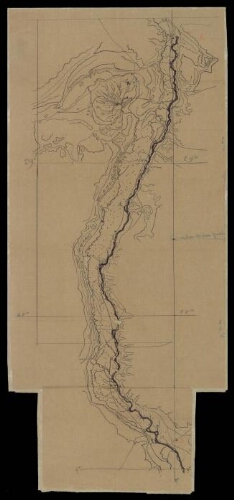 [Carte muette de la vallée du Nil de 30° à 27° de latitude nord]