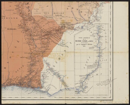 Carte du Haut-Niger au golfe de Guinée par le pays de Kong et le Mossi [quart sud-est]